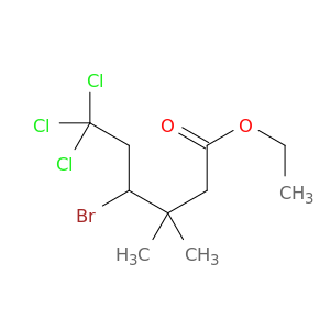 Hexanoic acid, 4-bromo-6,6,6-trichloro-3,3-dimethyl-, ethyl ester