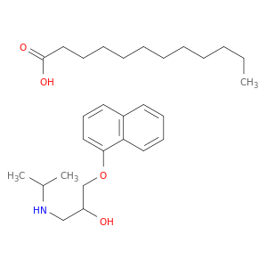 十二烷酸,Compd。用1-[(1-甲基乙基)氨基]-3-(1-萘氧基)-2-丙醇(1：1)