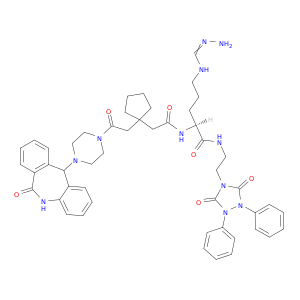 N-[(1S)-4-[(氨基酰亚胺甲基)氨基]-1-[[2-(3,5-二氧氧-1,2-二苯基-1,2,4-三唑烷-4-基)乙基]氨基]羰基]丁基]-1-[2-[4-(6,11-二氢-6-氧代-5H-二苯肼[B,E]偶氮戊四蛋白-11-基)-1-哌嗪基]-2-氧乙基]环戊酰胺