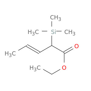 3-Pentenoic acid, 2-(trimethylsilyl)-, ethyl ester, (E)-