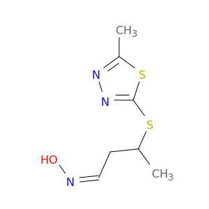 Butanal, 3-[(5-methyl-1,3,4-thiadiazol-2-yl)thio]-, oxime, (Z)-