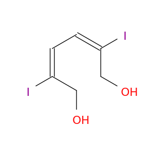 2,4-Hexadiene-1,6-diol, 2,5-diiodo-, (E,E)-