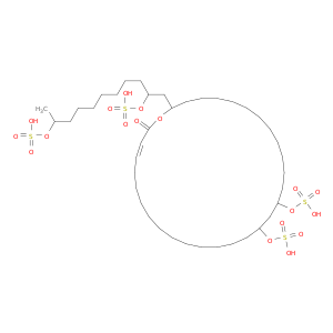 Oxacyclotriacont-3-en-2-one,30-[2,10-bis(sulfooxy)undecyl]-16,18-bis(sulfooxy)- (9CI)