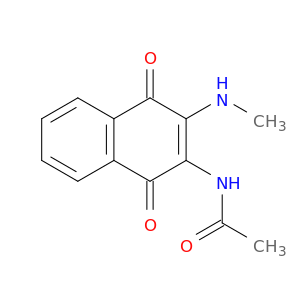 Acetamide, N-[1,4-dihydro-3-(methylamino)-1,4-dioxo-2-naphthalenyl]-