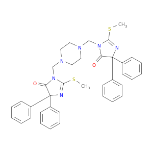 3,3'-(piperazine-1,4-diyldimethanediyl)bis[2-(methylsulfanyl)-5,5-diphenyl-3,5-dihydro-4h-imidazol-4-one]