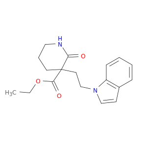 3-Piperidinecarboxylic acid, 3-[2-(1H-indol-1-yl)ethyl]-2-oxo-, ethyl ester
