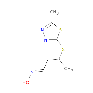 Butanal, 3-[(5-methyl-1,3,4-thiadiazol-2-yl)thio]-, oxime, (E)-