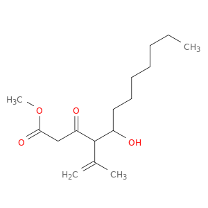 Dodecanoic acid, 5-hydroxy-4-(1-methylethenyl)-3-oxo-, methyl ester