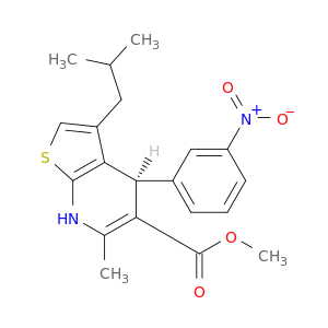 Thieno[2,3-b]pyridine-5-carboxylicacid, 4,7-dihydro-6-methyl-3-(2-methylpropyl)-4-(3-nitrophenyl)-, methyl ester,(4S)-