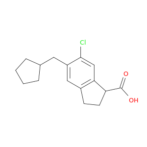 6-氯-5-(环戊基甲基)-2,3-二氢-1H-茚-1-羧酸