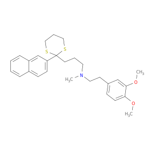 N-(3,4-DIMETHYLOXYPHENETHYL)-N-METHYL-2-(2-NAPHTHYL)-1,3-DITHIANE-2-PROPYLAMINE
