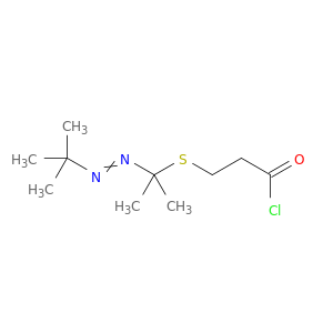 Propanoyl chloride, 3-[[1-[(1,1-dimethylethyl)azo]-1-methylethyl]thio]-