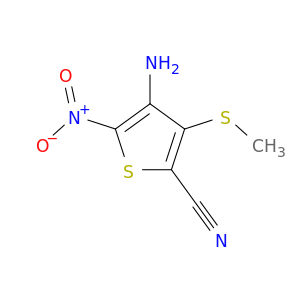 2-Thiophenecarbonitrile, 4-amino-3-(methylthio)-5-nitro-