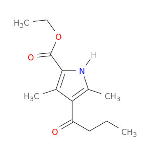 1H-Pyrrole-2-carboxylic acid, 3,5-dimethyl-4-(1-oxobutyl)-, ethyl ester