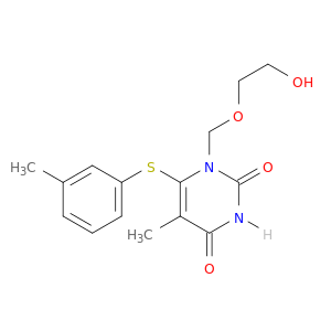 2,4(1H,3H)-Pyrimidinedione,1-[(2-hydroxyethoxy)methyl]-5-methyl-6-[(3-methylphenyl)thio]-