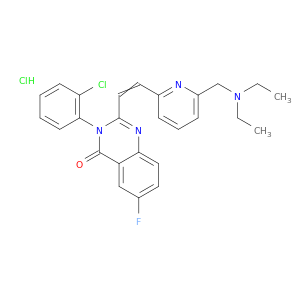 3-(2-氯苯基)-2-(2-(6-((二乙氨基)甲基)吡啶-2-基)乙烯基)-6-氟喹唑啉-4(3H)-酮盐酸盐