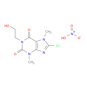 8-CHLORO-1-(2-HYDROXYETHYL)THEOBROMINE NITRATE