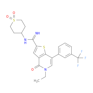 5-乙基-4,5-二氢-4-氧代-N-(四氢-1,1-二氧代-2H-噻喃-4-基)-7-[3-(三氟甲基)苯基]噻吩并[3,2-c]吡啶-2-甲脒;