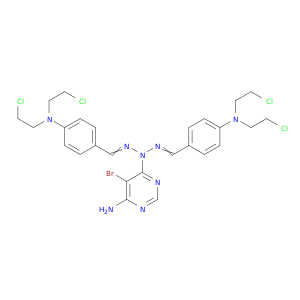 N,N-BIS[[4-[BIS(2-CHLOROETHYL)AMINO]PHENYL]METHYLIDENEAMINO]-5-BROMO-PYRIMIDINE-4,6-DIAMINE