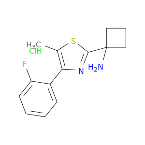 1-[4-(2-Fluorophenyl)-5-methyl-1,3-thiazol-2-yl]cyclobutan-1-amine hydrochloride