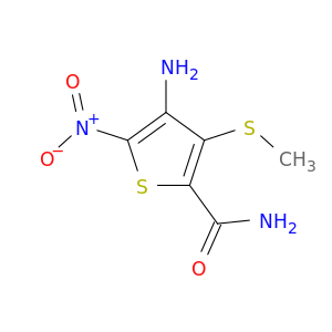 2-Thiophenecarboxamide, 4-amino-3-(methylthio)-5-nitro-