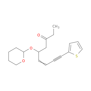 6-Nonen-8-yn-3-one, 5-[(tetrahydro-2H-pyran-2-yl)oxy]-9-(2-thienyl)-