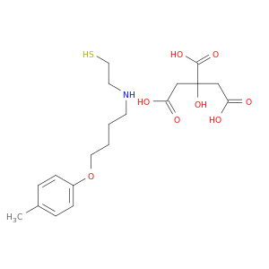 2-{[4-(4-methylphenoxy)butyl]amino}ethanethiol 2-hydroxypropane-1,2,3-tricarboxylate(1:1)