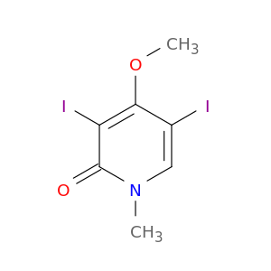2(1H)-Pyridinone, 3,5-diiodo-4-methoxy-1-methyl-
