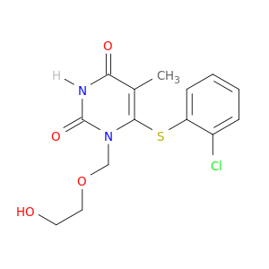 2,4(1H,3H)-Pyrimidinedione,6-[(2-chlorophenyl)thio]-1-[(2-hydroxyethoxy)methyl]-5-methyl-