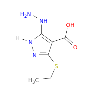 1H-Pyrazole-4-carboxylicacid, 3-(ethylthio)-5-hydrazinyl-