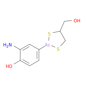 2-amino-4-[4-(hydroxymethyl)-1,3,2-dithiarsolan-2-yl]phenol