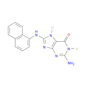 6H-Purin-6-one,2-amino-1,9-dihydro-8-(1-naphthalenylamino)-