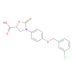 5-Oxazolidinecarboxylicacid, 3-[4-[(3-chlorophenyl)methoxy]phenyl]-2-oxo-