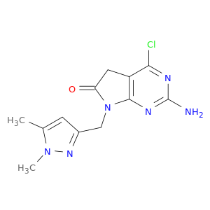 2-Amino-4-chloro-7-((1,3-dimethyl-1H-pyrazol-5-yl)methyl)-5H-pyrrolo[2,3-d]pyrimidin-6(7H)-one