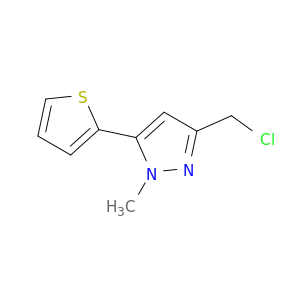 1H-Pyrazole,3-(chloromethyl)-1-methyl-5-(2-thienyl)-