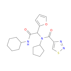 N-[CYCLOHEXYLCARBAMOYL-(2-FURYL)METHYL]-N-CYCLOPENTYL-THIADIAZOLE-4-CARBOXAMIDE