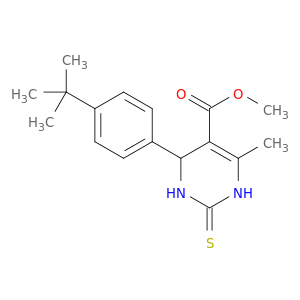METHYL 4-METHYL-2-SULFANYLIDENE-6-(4-TERT-BUTYLPHENYL)-3,6-DIHYDRO-1H-PYRIMIDINE-5-CARBOXYLATE