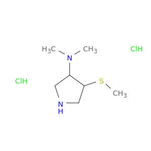 N,N-dimethyl-4-(methylsulfanyl)pyrrolidin-3-amine dihydrochloride