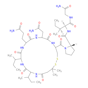 1-{[7-(2-amino-2-oxoethyl)-10-(3-amino-3-oxopropyl)-13,16-di(butan-2-yl)-20,20-dimethyl-6,9,12,15,18-pentaoxo-1,2-dithia-5,8,11,14,17-pentaazacycloicosan-4-yl]carbonyl}prolylisoleucylglycinamide