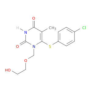 2,4(1H,3H)-Pyrimidinedione,6-[(4-chlorophenyl)thio]-1-[(2-hydroxyethoxy)methyl]-5-methyl-