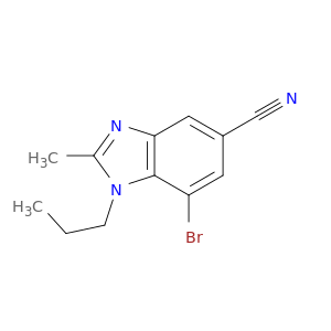 1H-苯并咪唑-5-碳腈,7-溴-2-甲基-1-丙基-