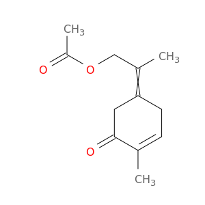 2-Cyclohexen-1-one, 5-[2-(acetyloxy)-1-methylethylidene]-2-methyl-