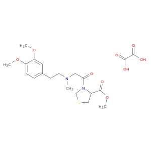 3-((N-METHYLHOMOVERATRYLAMINO)ACETYL)-4-METHOXYCARBONYLTHIAZOLIDINE OXALATE