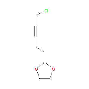 1,3-Dioxolane, 2-(5-chloro-3-pentynyl)-