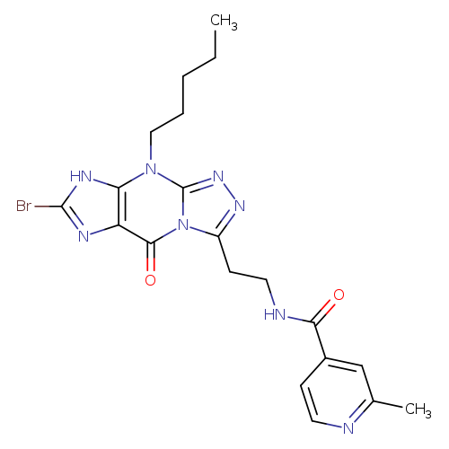 4-Pyridinecarboxamide, N-[2-(7-bromo-8,9-dihydro-5-oxo-9-pentyl-5H-1,2,4-triazolo[4,3-a]purin-3-yl)ethyl]-2-methyl-