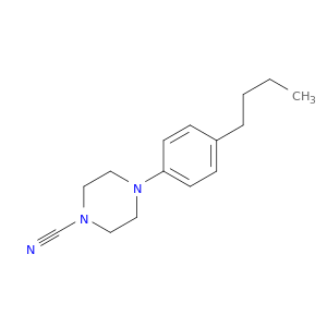 1-Piperazinecarbonitrile, 4-(4-butylphenyl)-
