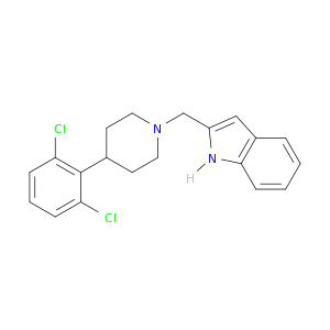 1H-Indole, 2-[[4-(2,6-dichlorophenyl)-1-piperidinyl]methyl]-