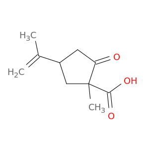 Cyclopentanecarboxylic acid, 1-methyl-4-(1-methylethenyl)-2-oxo-
