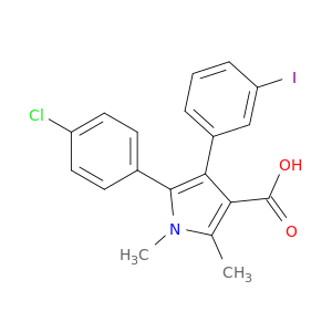 1,2-二甲基-4-(3-碘苯基)-5-(4-氯苯基)吡咯-3-甲酸