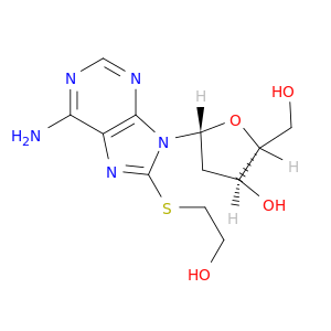 Adenosine, 2'-deoxy-8-[(2-hydroxyethyl)thio]-